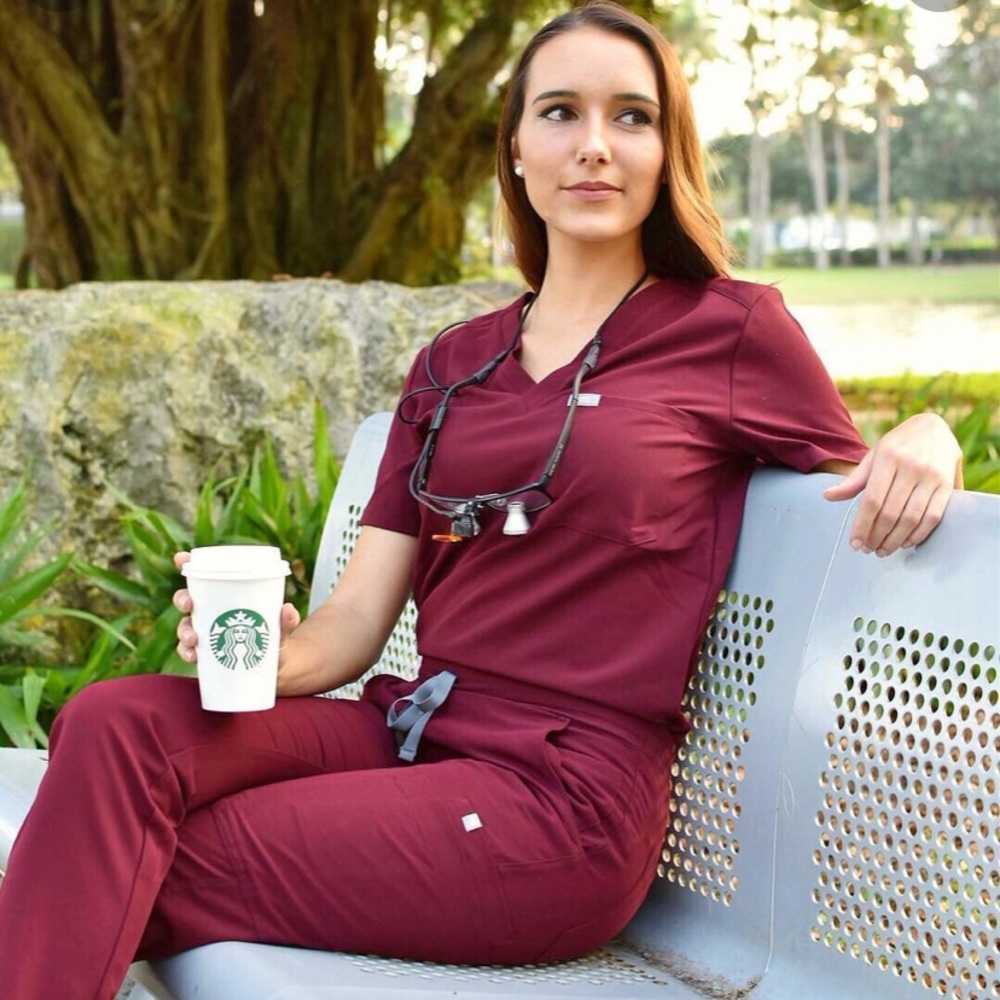 XS Figs Burgundy Scrub Set! Catarina/Zamora